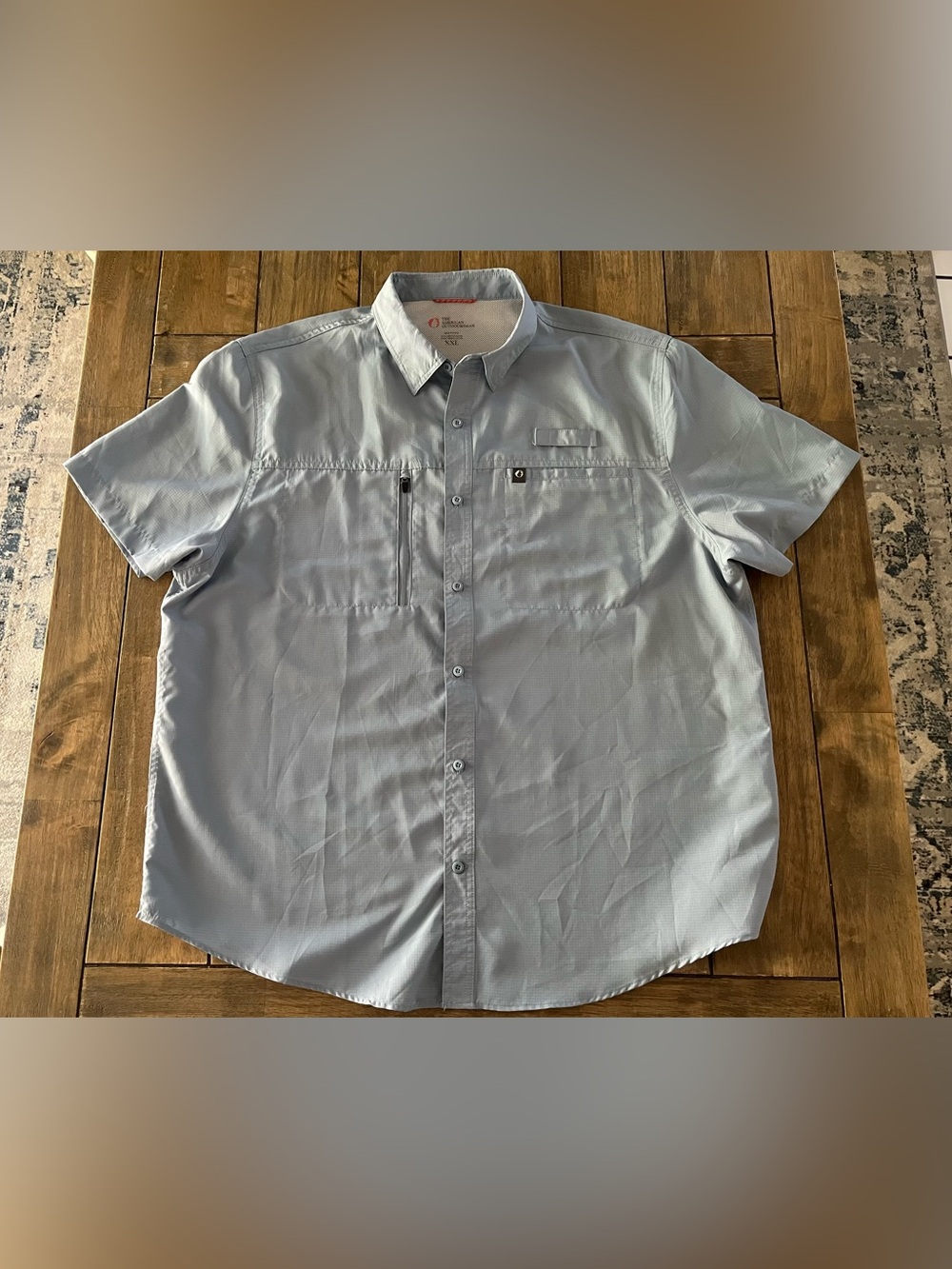 The American Outdoorsman Men’s Indian River Fishing Shirt size XXL light Blue